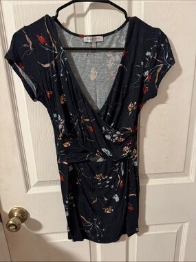 Envie de Fraise Paris Navy Floral Wrap t-shirt